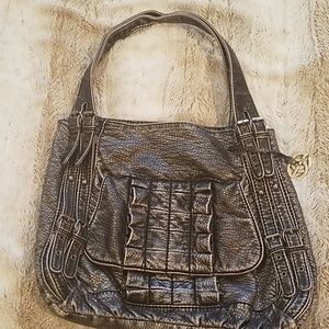 Red by mark ecko distressed black purse